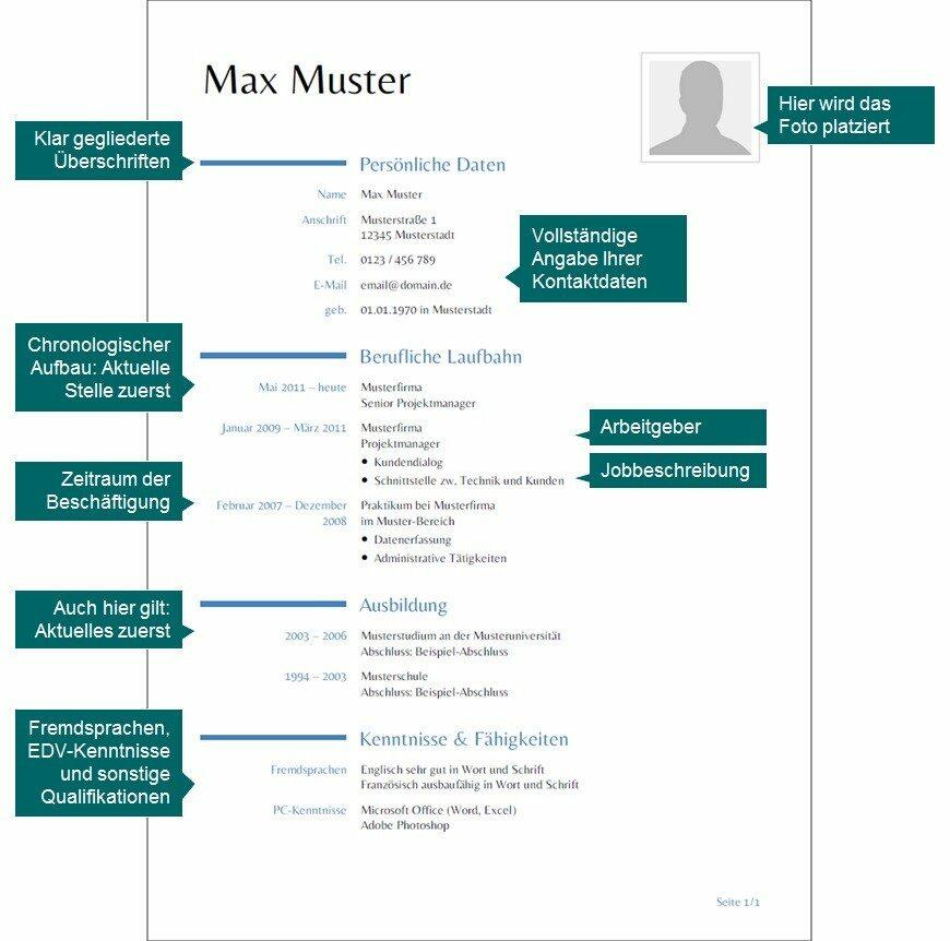 Lebenslauf-Layout Vorlage