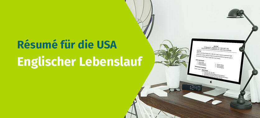 Lebensauf für die USA Résumé - Englischer Lebenslauf