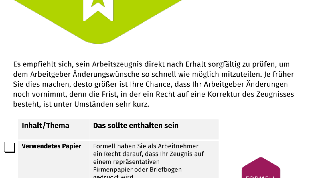 Checkliste: Qualifiziertes Arbeitszeugnis