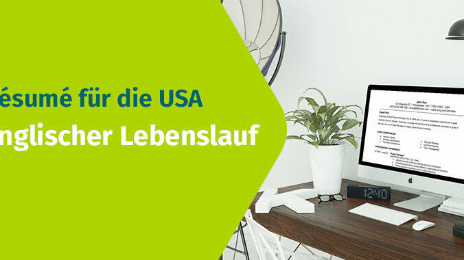 Lebensauf für die USA Résumé - Englischer Lebenslauf